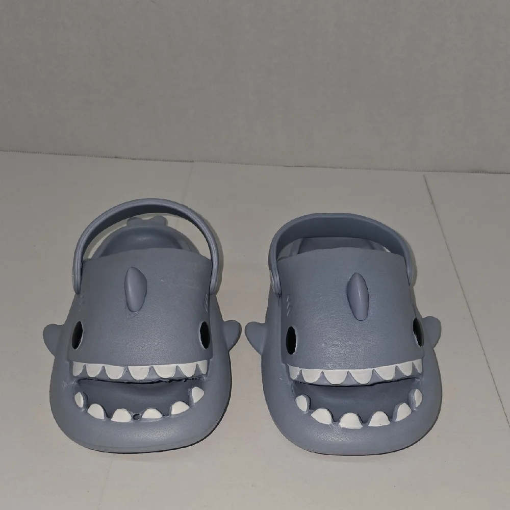 Kids Shark Design Shoes - Gray